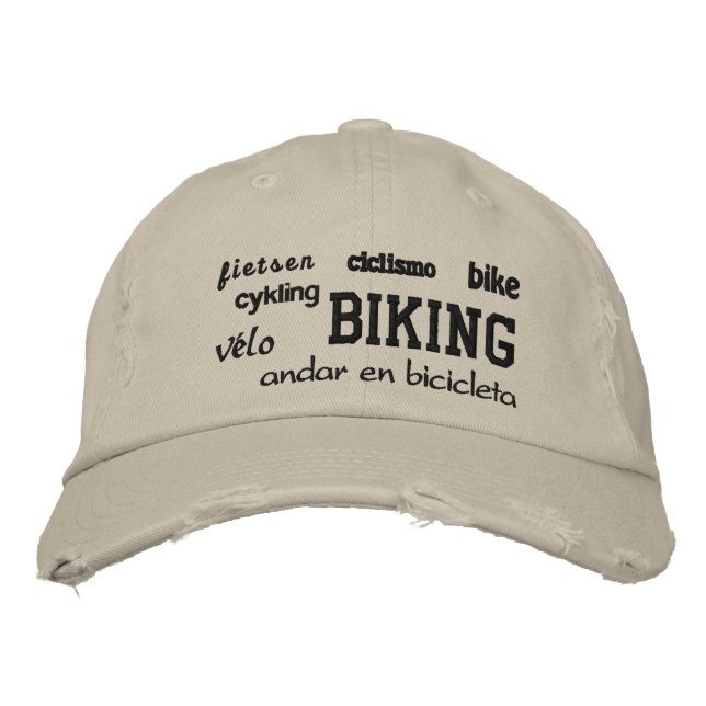 Biking - Embroidered Hat (Front)