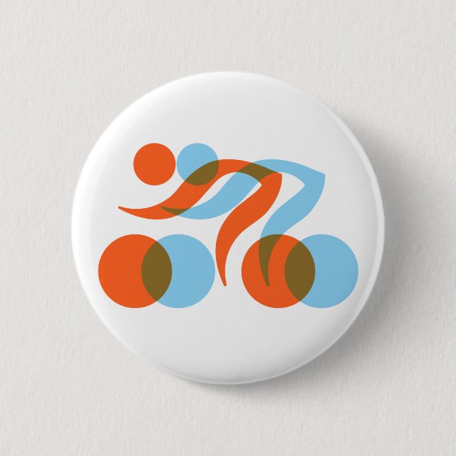 Biking_Fever_2_cyclers.png 2 Inch Round Button (Front)