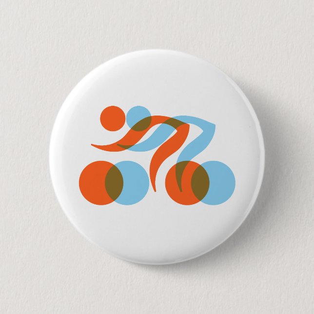 Biking_Fever_2_cyclers.png 2 Inch Round Button (Front)