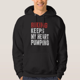 Biking  For Men Women Biking Keeps My Heart Dad Hoodie
