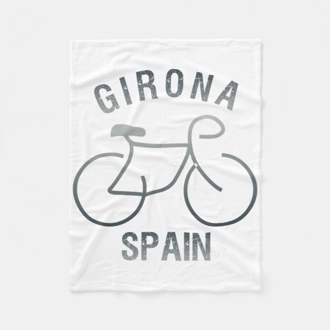 Biking Girona Spain Graphic  Fleece Blanket (Front)
