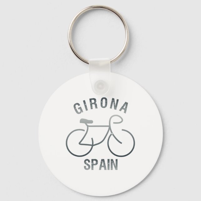 Biking Girona Spain Graphic  Keychain (Front)