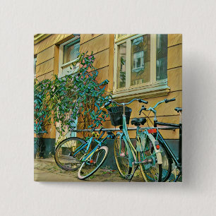 Biking Lover Gift Cycling Painting 2 Inch Square Button