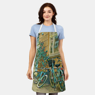 Biking Lover Gift Cycling Painting Apron
