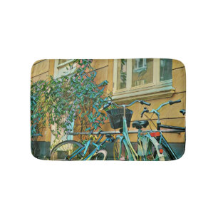 Biking Lover Gift Cycling Painting Bath Mat