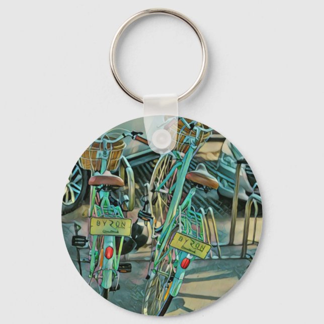 Biking Lover Gift For Cyclist Keychain (Front)