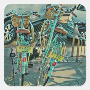 Biking Lover Gift For Cyclist Square Sticker