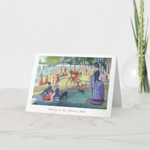 Biking on La Grande Jatte greeting card