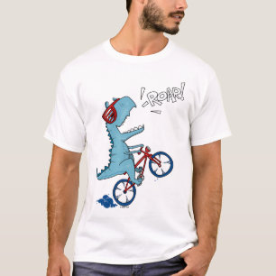 Biking T-Rex Roar T-Shirt