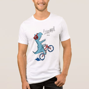 Biking T-Rex Roar Tri-Blend Shirt
