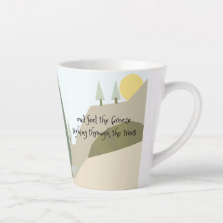 Biking through the countryside poetry mug