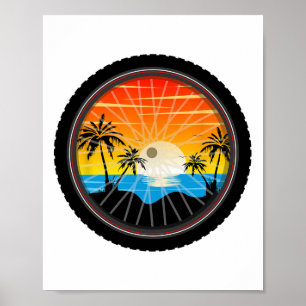 Biking Wheel Tire Mountain Bike Fat Bike  Poster