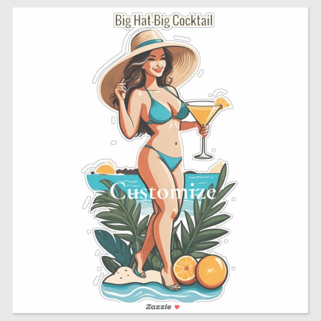 Bikini Babe Big Hat- Big Cocktail Thunder_Cove (Sheet)