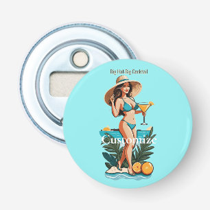 Bikini Babe Big Hat- Big Cocktail Thunder_Cove Bottle Opener