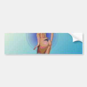 BIKINI BABE. BUMPER STICKER