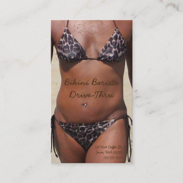 Bikini Barista Drive-Thru Your Custom Photo Loyalty Card (Front)