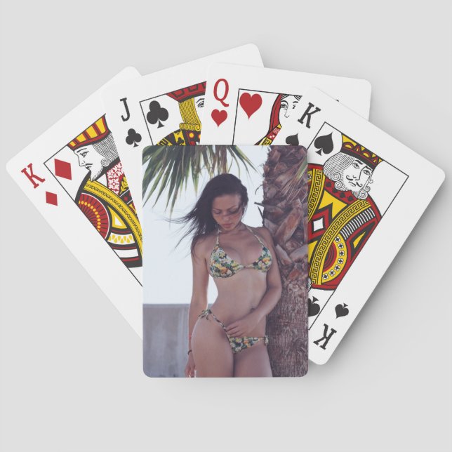 BIKINI BEACH GIRL playing cards (Back)