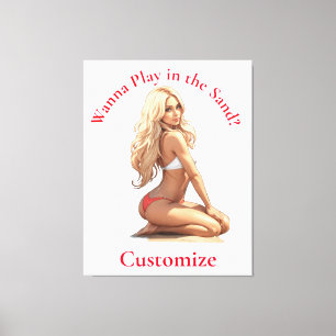 Bikini Beach Girl Thunder_Cove  Canvas Print