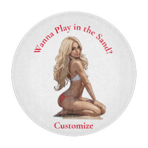 Bikini Beach Girl Thunder_Cove Cutting Board