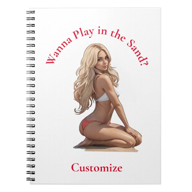 Bikini Beach Girl Thunder_Cove  Notebook (Front)