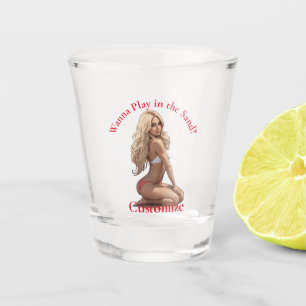 Bikini Beach Girl Thunder_Cove Shot Glass