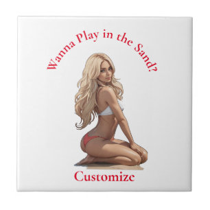 Bikini Beach Girl Thunder_Cove  Tile