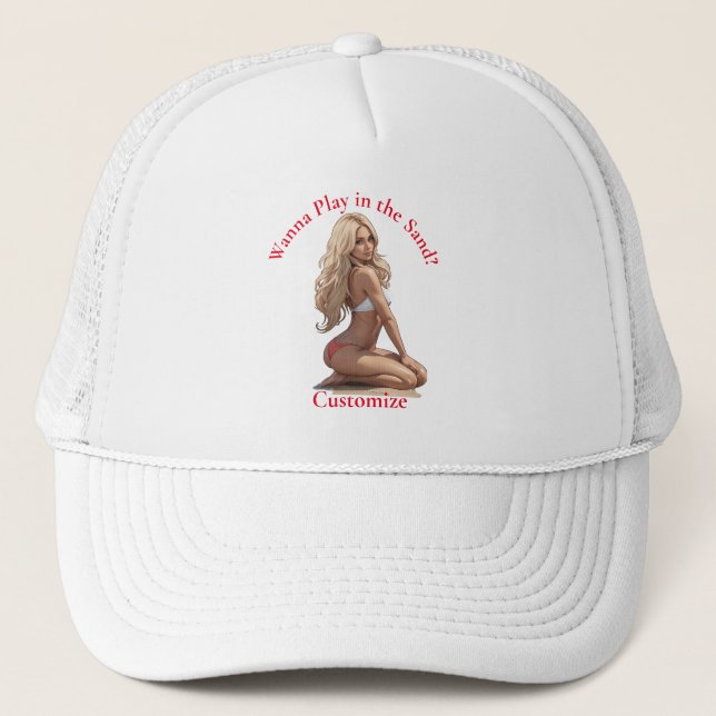 Bikini Beach Girl Thunder_Cove  Trucker Hat (Front)