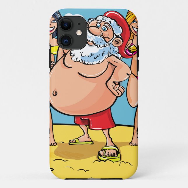 bikini beach santa claus Case-Mate iPhone case (Back)