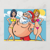 bikini beach santa claus
