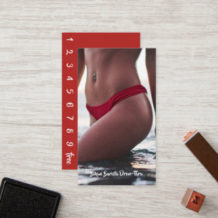 Bikini Belly Barista Coffee Drive-Thru Loyalty Card