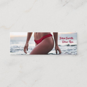 Bikini Belly Barista Coffee Horizontal Drive-Thru Loyalty Card