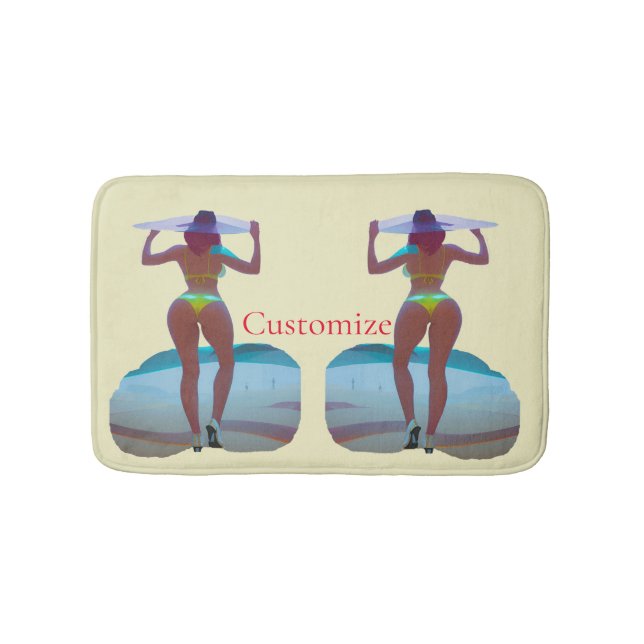 Bikini Booty Beach Girl Thunder_Cove Bath Mat (Front)