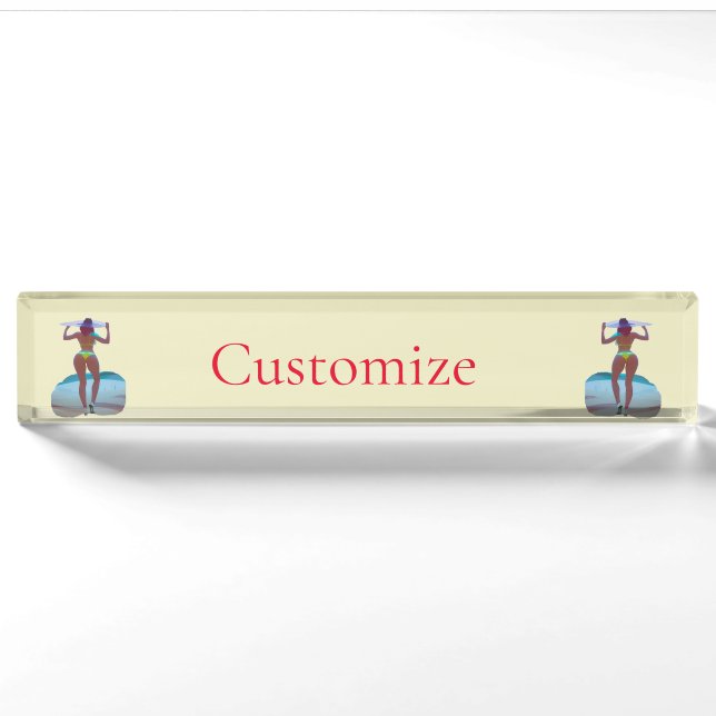 Bikini Booty Beach Girl Thunder_Cove Nameplate (Front)