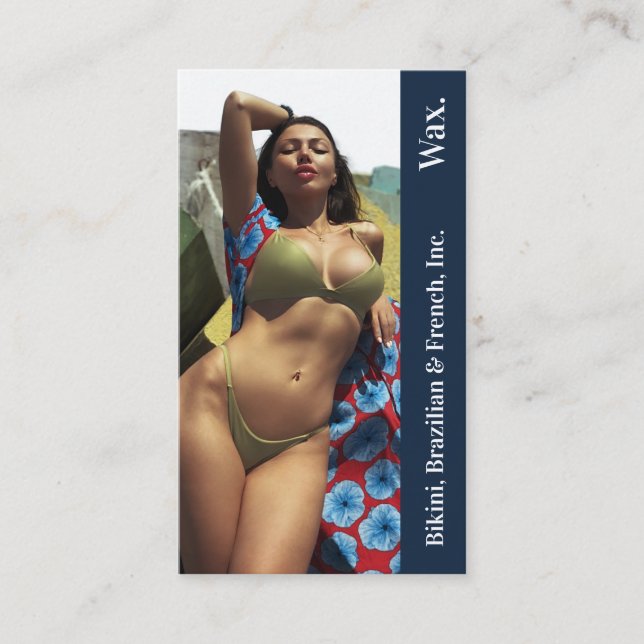 Bikini Brazilian French Wax Photo Loyalty Card (Front)
