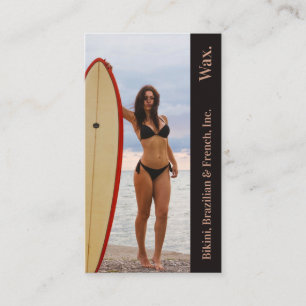 Bikini Brazilian French Wax Surf Photo Punchcard Loyalty Card