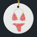 Bikini Ceramic Ornament<br><div class="desc">Accent a beach towel with a cute bikini.</div>