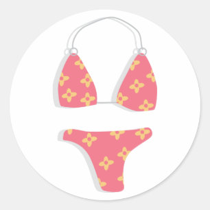 Bikini Classic Round Sticker