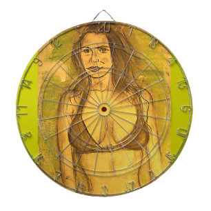 bikini girl art dartboard