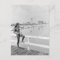 Bikini girl Fishing  Daytona Beach Florida