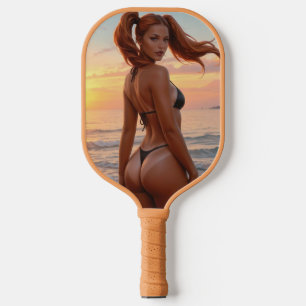 BIKINI GIRL TAN LINES PICKLEBALL PADDLE