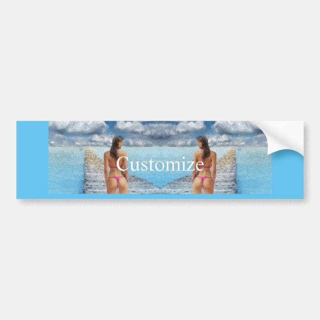 Bikini Girl Thunder_Cove   Bumper Sticker (Front)