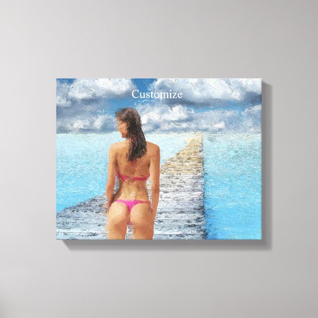 Bikini Girl Thunder_Cove  Canvas Print (Front)