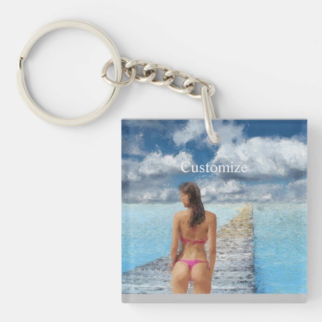 Bikini Girl Thunder_Cove  Keychain (Front)