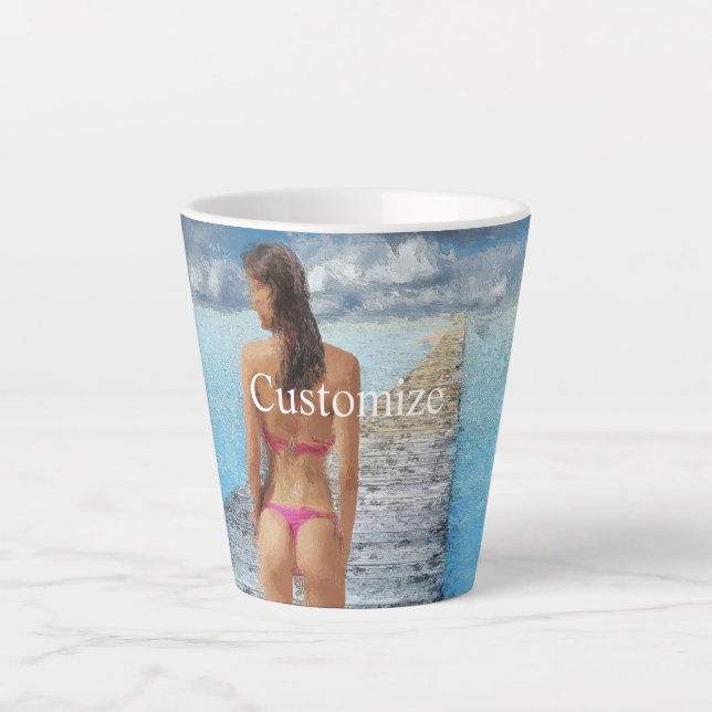 Bikini Girl Thunder_Cove  Latte Mug (Front)