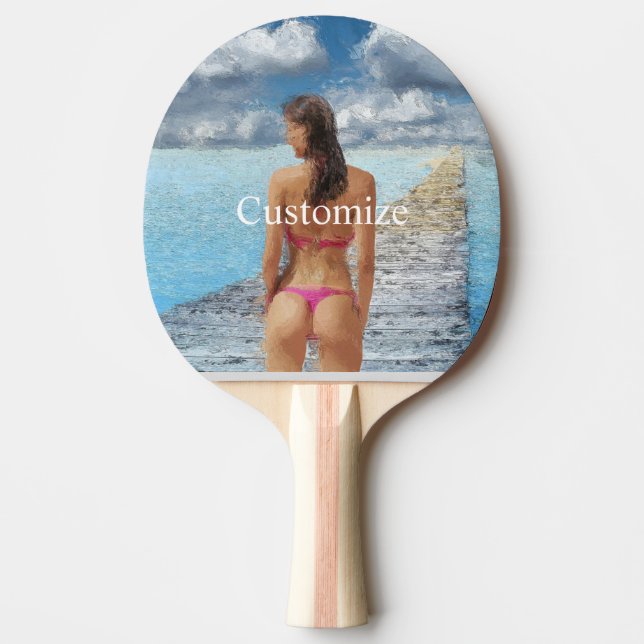 Bikini Girl Thunder_Cove  Ping Pong Paddle (Front)