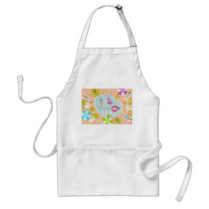 Bikini girls and guys playing swimming pool game standard apron