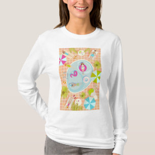 Bikini girls and guys playing swimming pool game T-Shirt