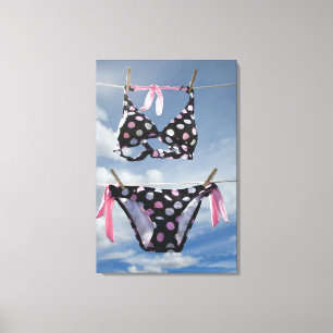 Bikini Hanging On A Clothesline Canvas Print