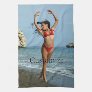 Bikini Model Dancing Thunder_Cove Kitchen Towel