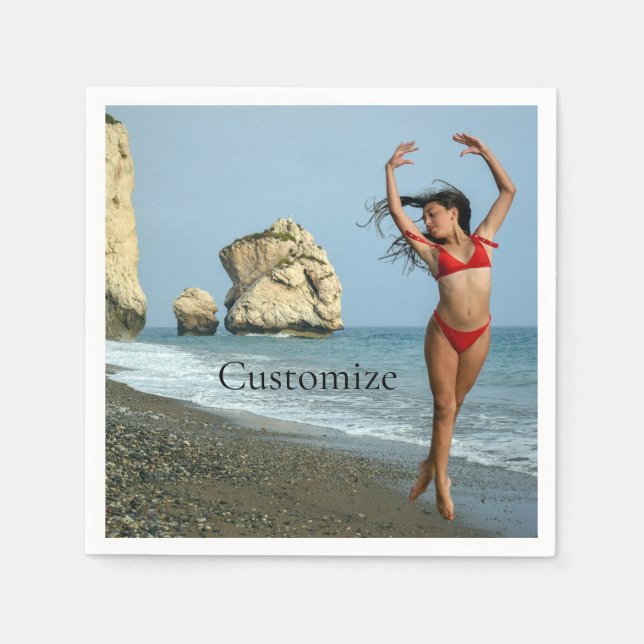 Bikini Model Dancing Thunder_Cove Napkin (Front)